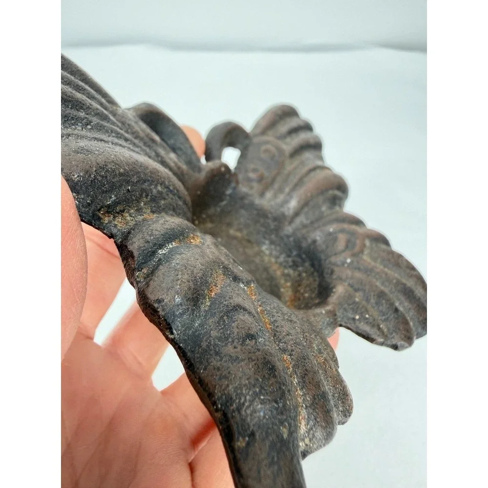 Cast Iron Butterfly Shaped Votive Candle Holder Rustic Primitive Nature Decor